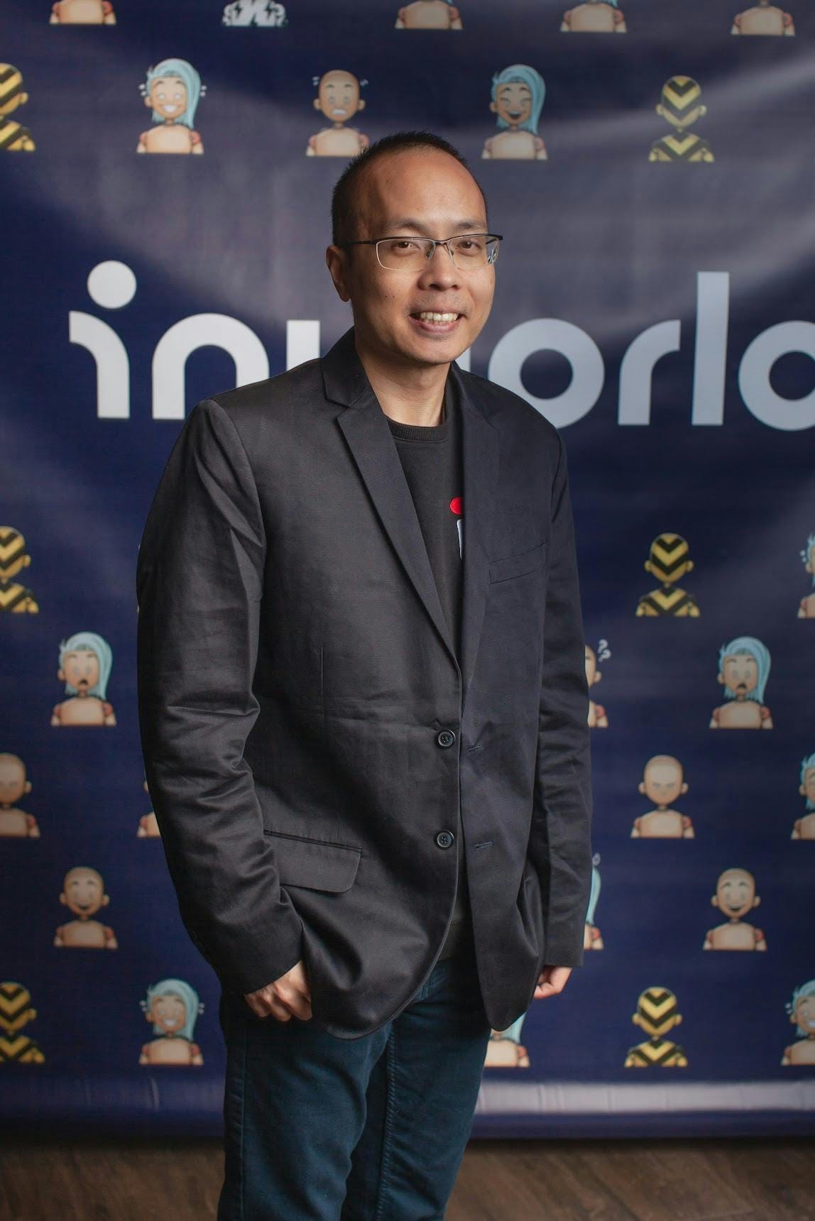 the man is looking directly to the camera