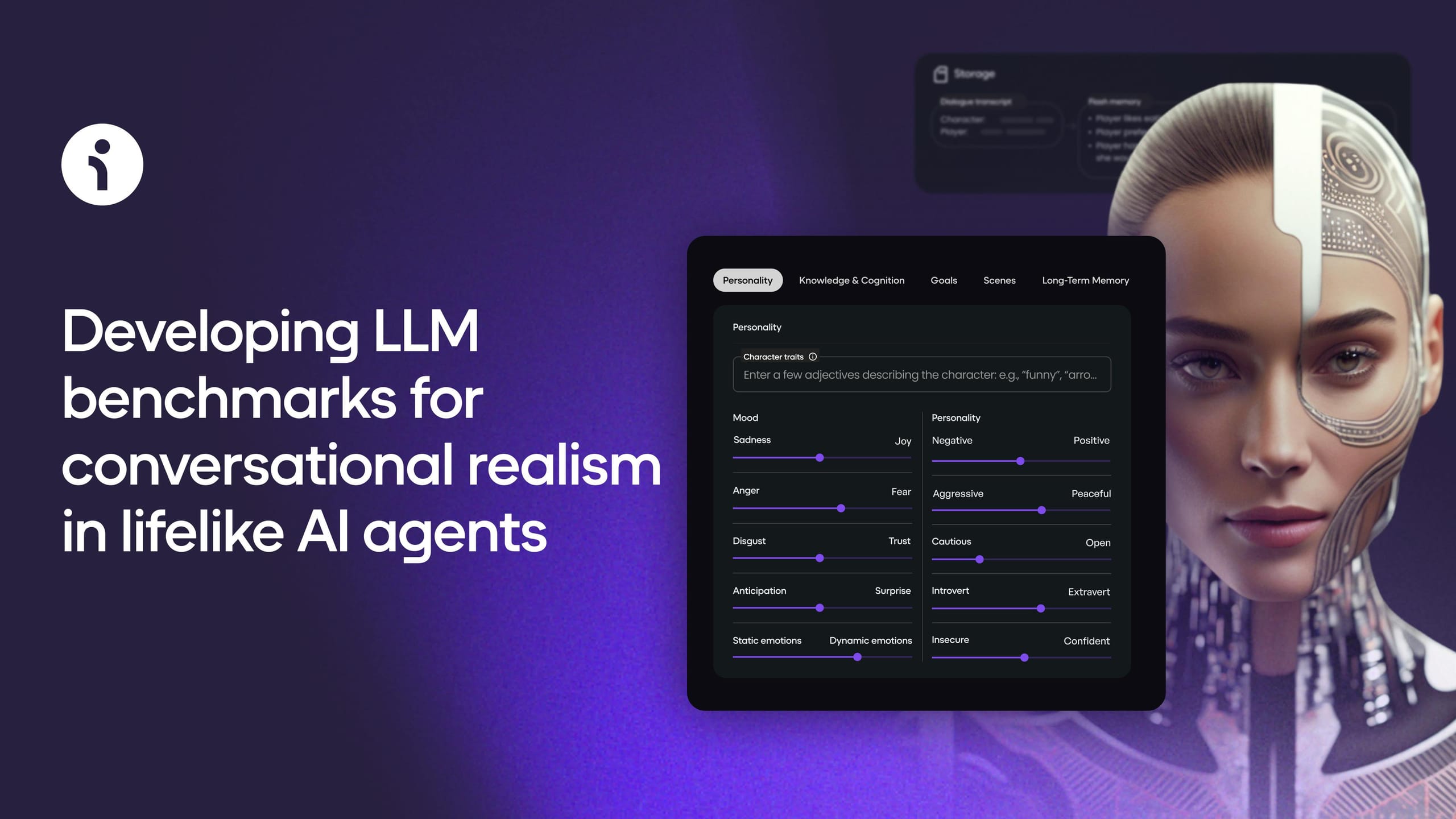 Developing LLM benchmarks for conversational realism in lifelike AI agents